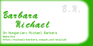 barbara michael business card